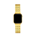 Stainless Steel Houndstooth Watch Band