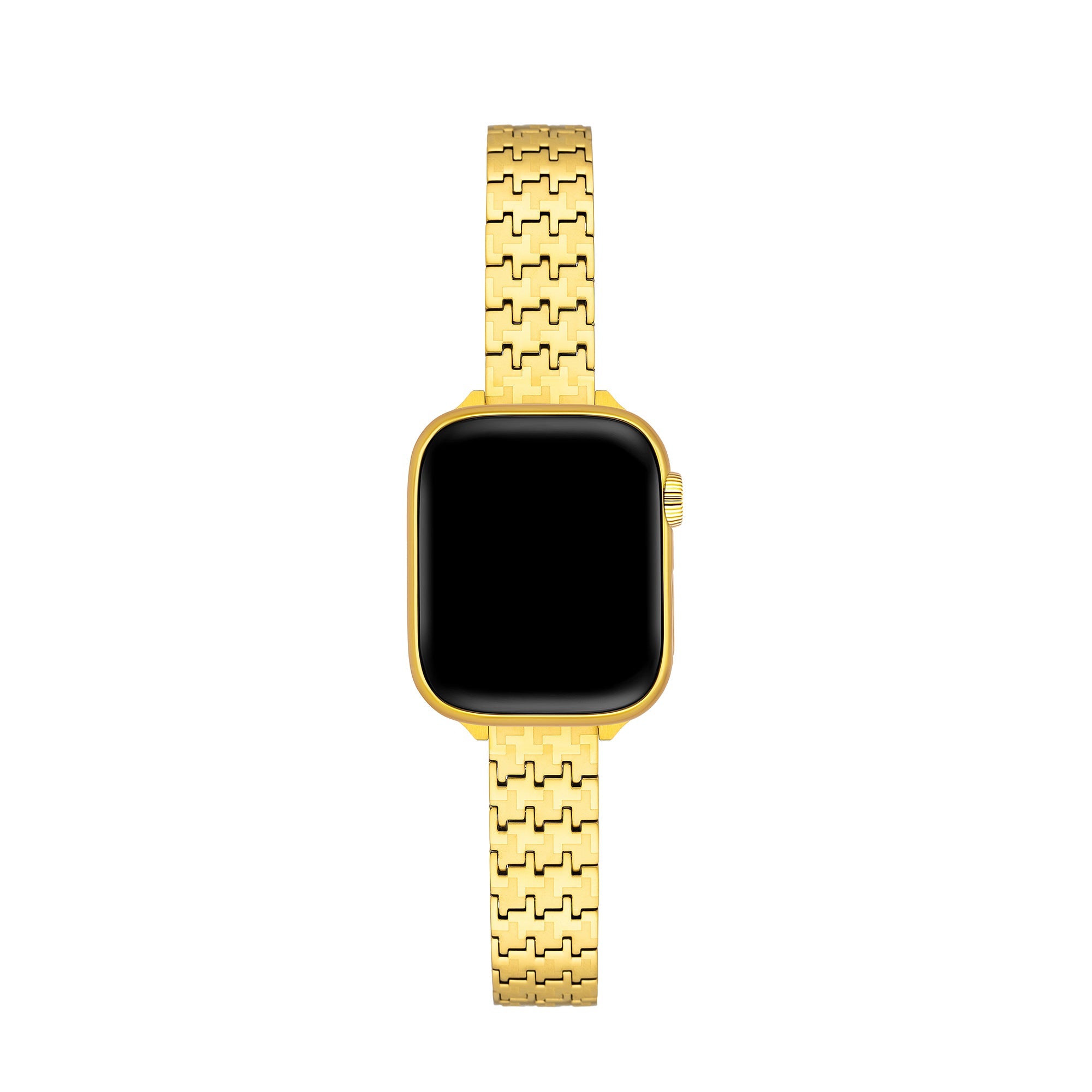 Stainless Steel Houndstooth Watch Band
