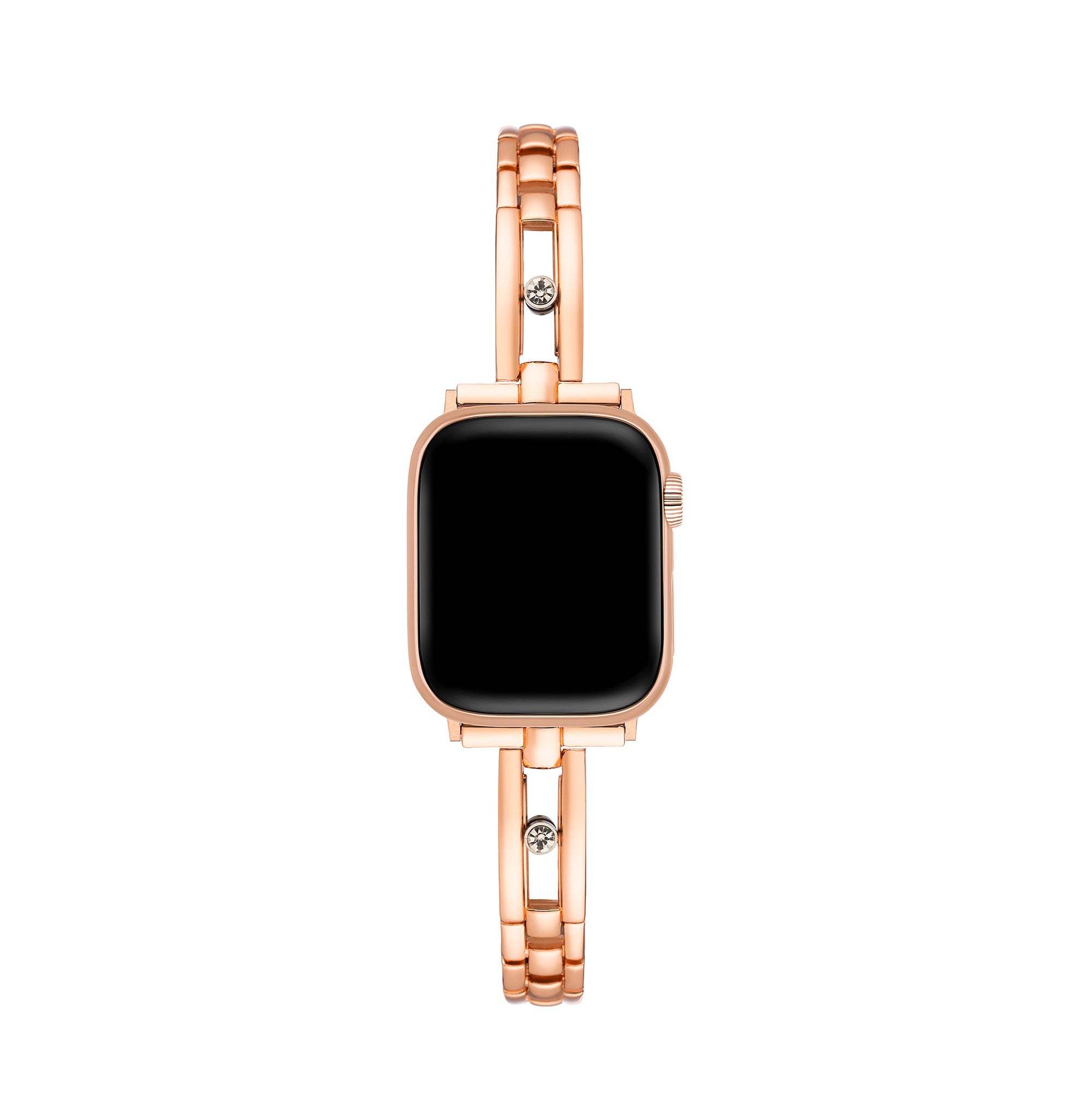Rhinestone Track Metal Watch Band