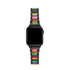 Unisex Rainbow Resin Metal Watch Band