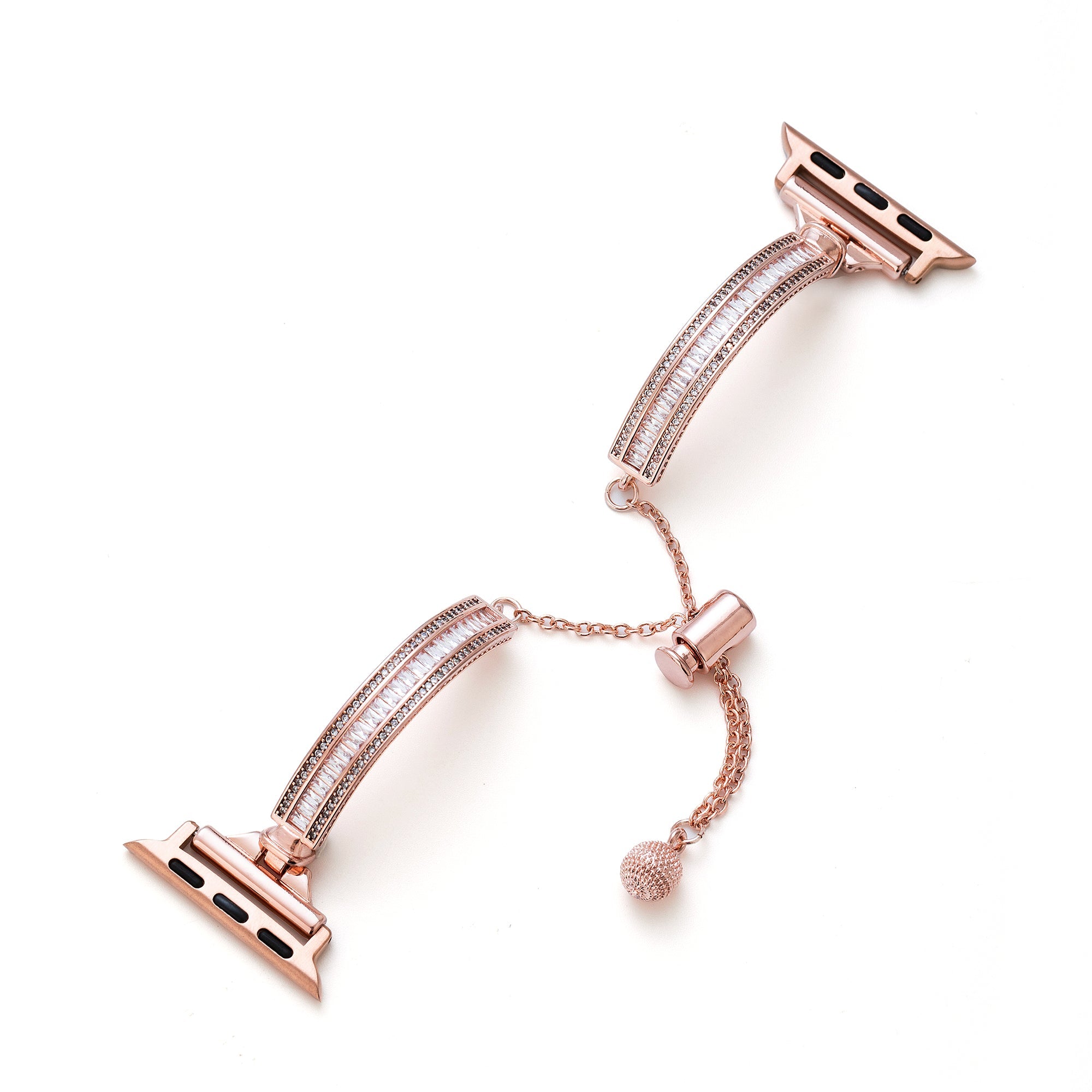 Dazzling Zircon Copper Watch Band