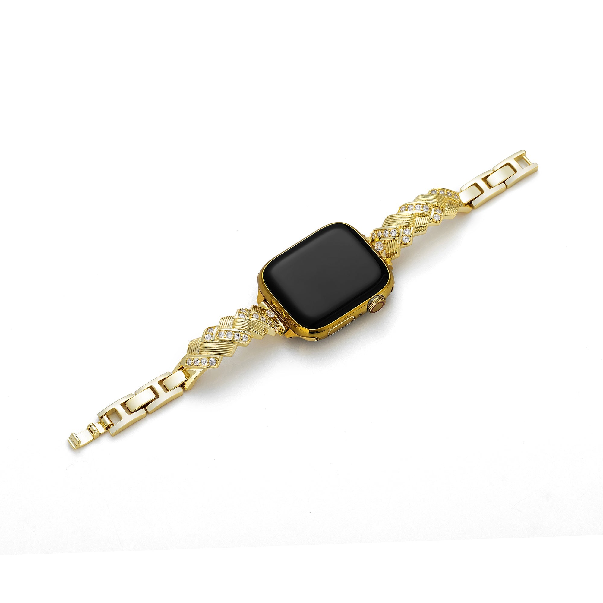 Sparkling Braided Metal Watch Band for Apple Watch