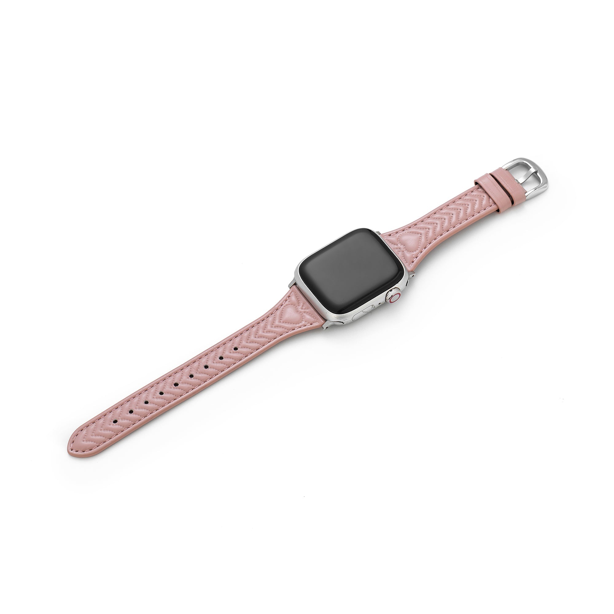 Heart Stitched Leather Watch Band for Apple Watch