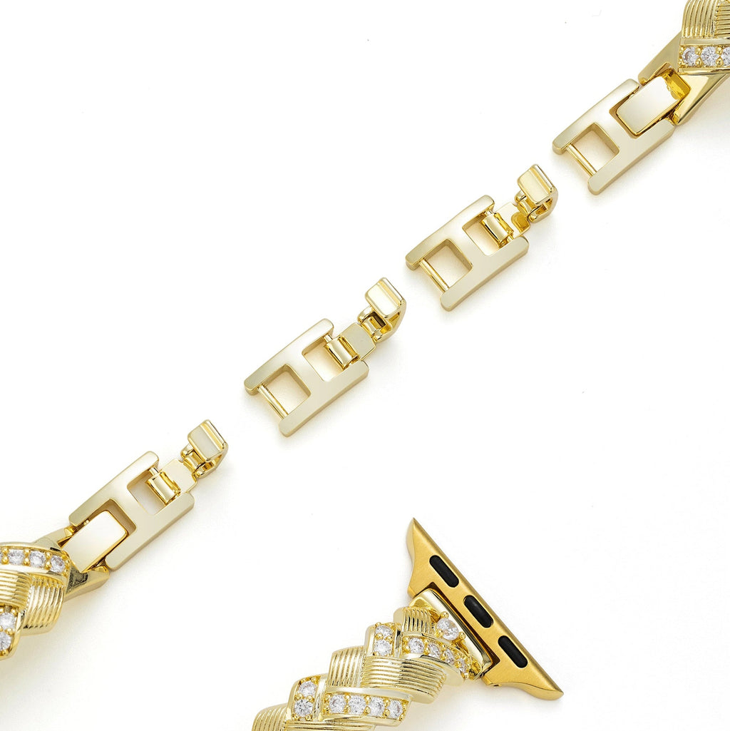 Sparkling Braided Metal Watch Band for Apple Watch