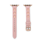 Chic Rivet-Studded Leather Watch Band for Apple Watch