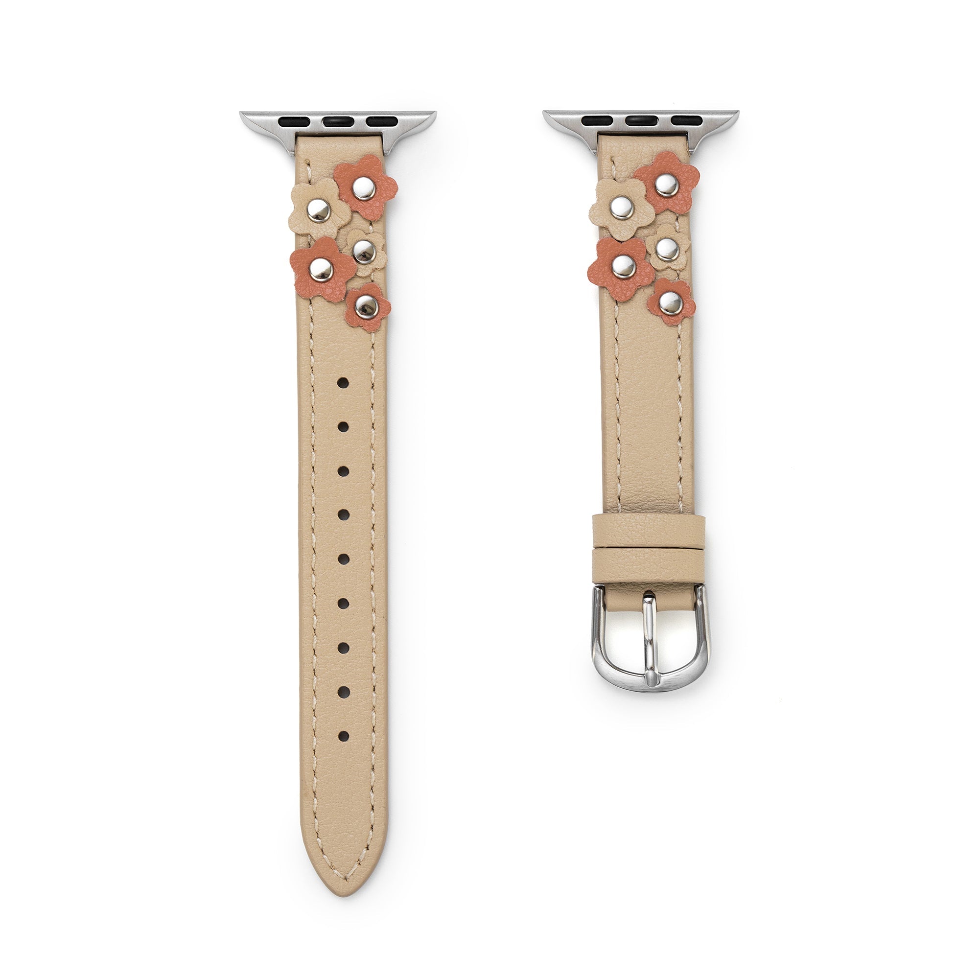 Garden Blooms Leather Watch Band for Apple Watch
