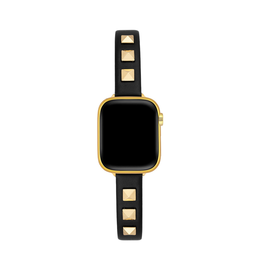 Chic Rivet-Studded Leather Watch Band for Apple Watch
