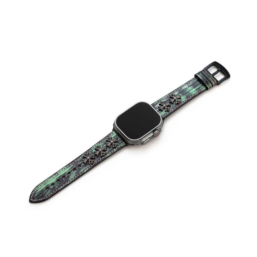 Unisex Cross Leather Watch Band for Apple Watch