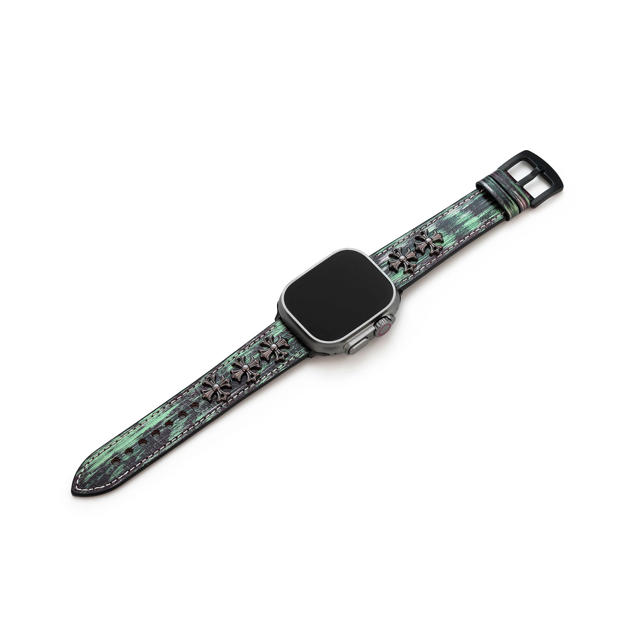 Unisex Cross Leather Watch Band for Apple Watch