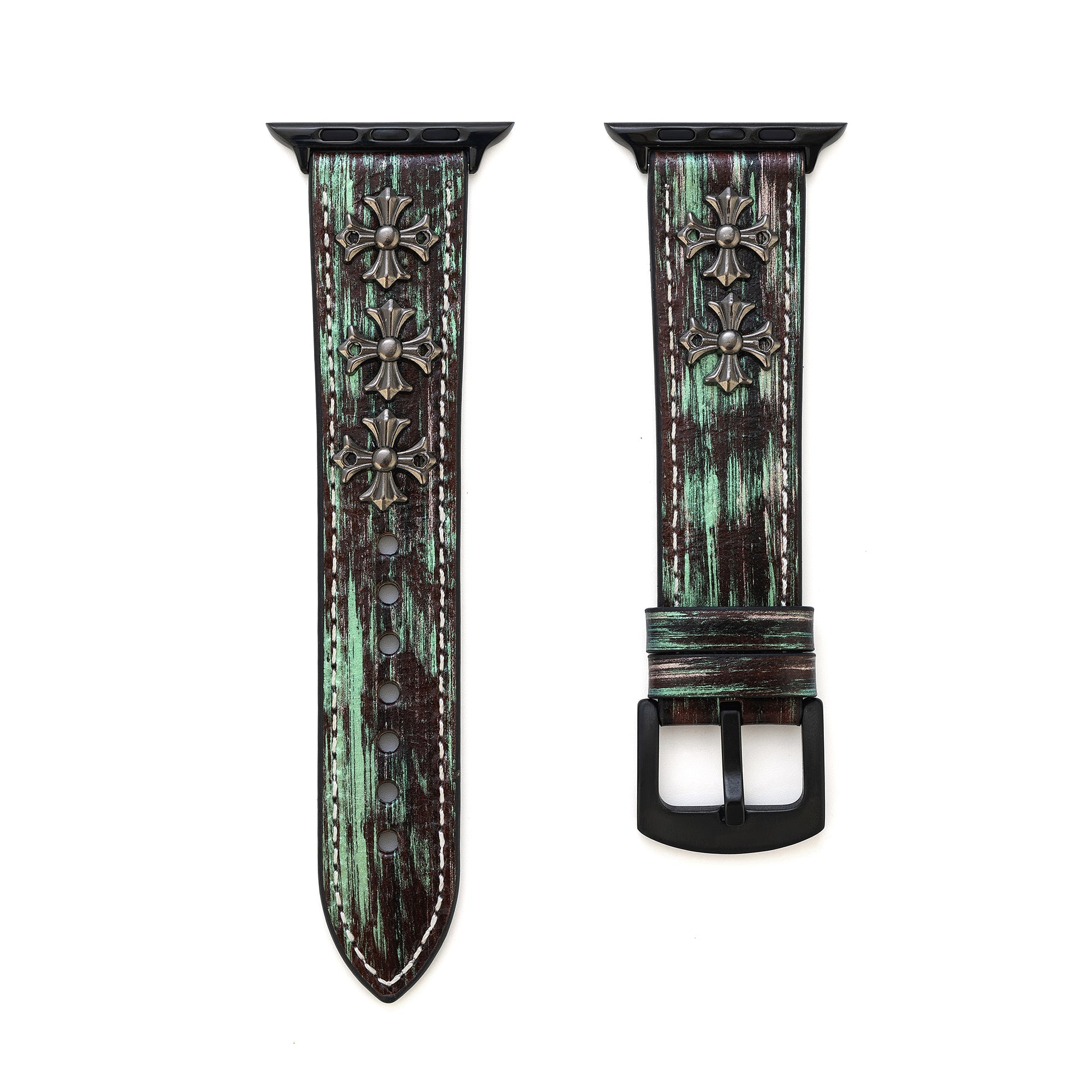 Unisex Cross Leather Watch Band for Apple Watch