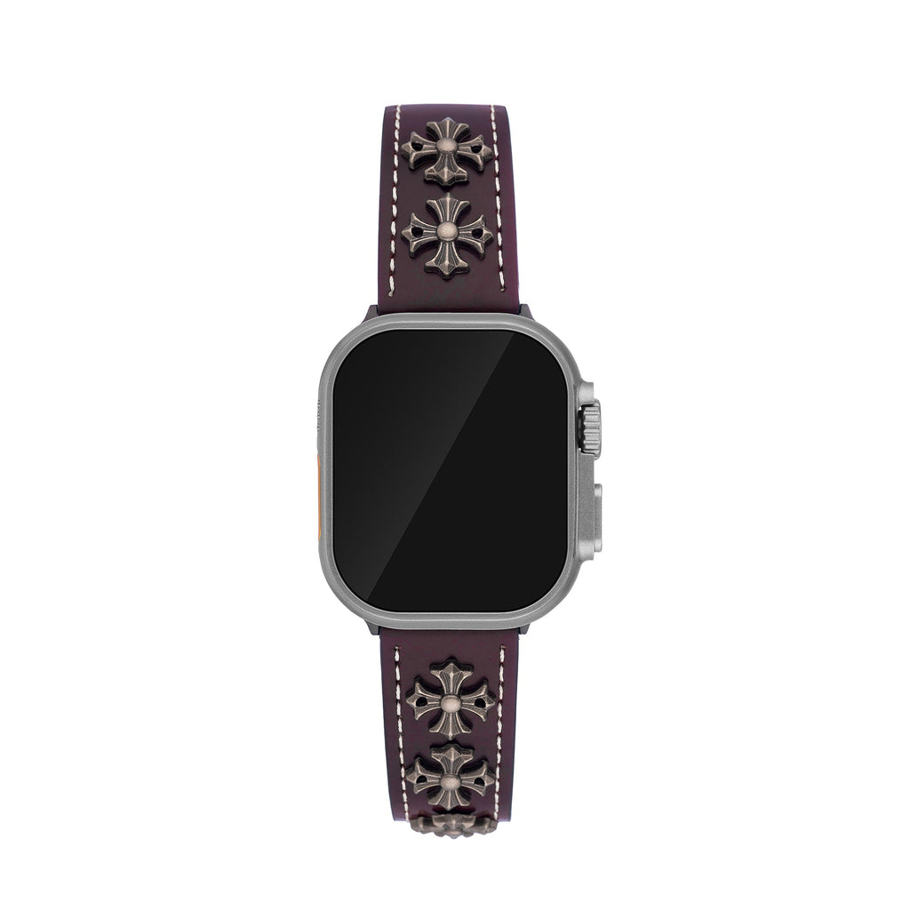 Unisex Cross Leather Watch Band for Apple Watch