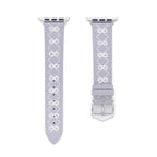 Embroidered Bow Leather Watch Band for Apple Watch