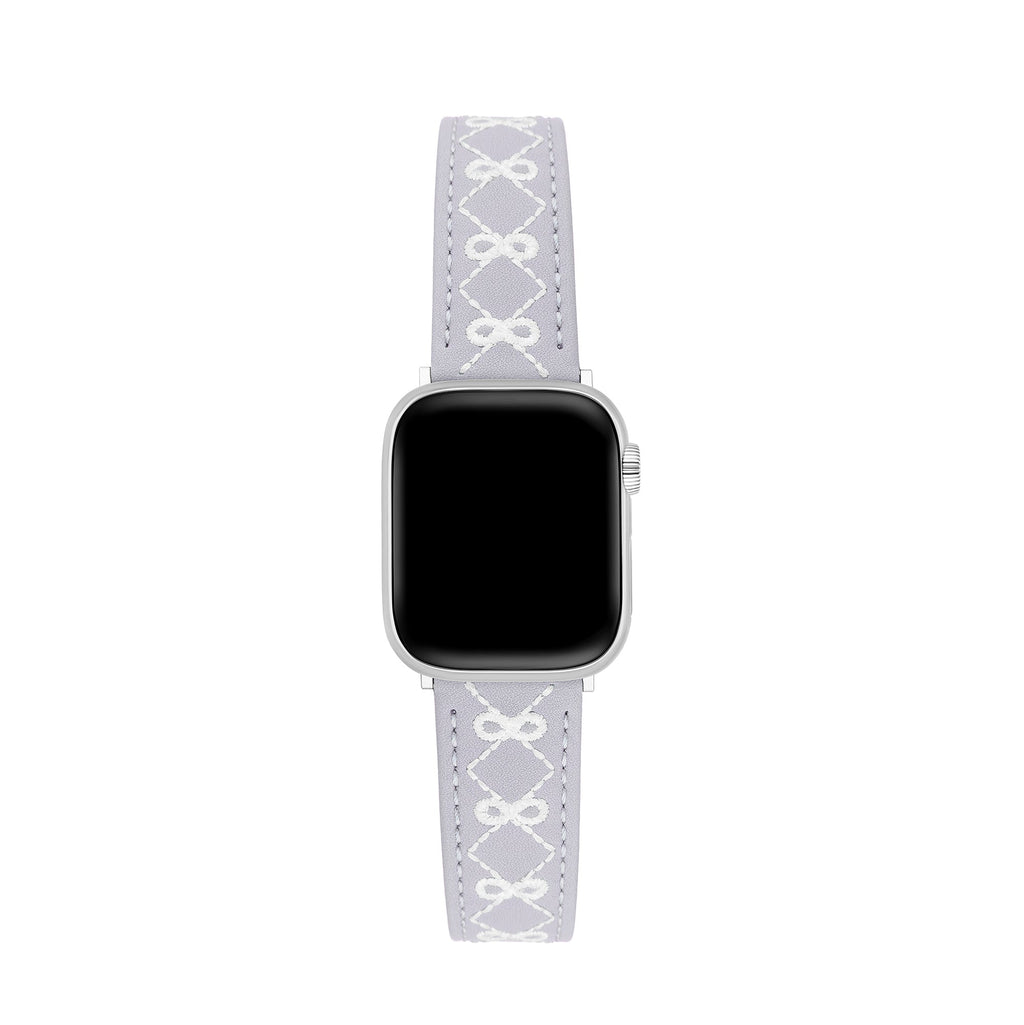 Embroidered Bow Leather Watch Band for Apple Watch