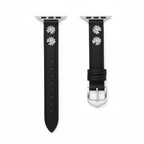 14k Gold / Platinum Plated Daisy Leather Watch Band for Apple Watch