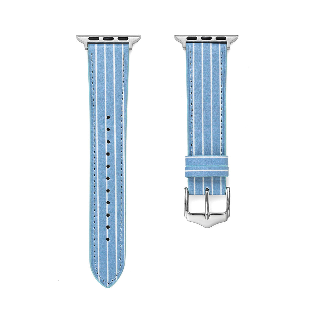 Striped Leather Watch Band for Apple Watch