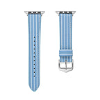 Striped Leather Watch Band for Apple Watch