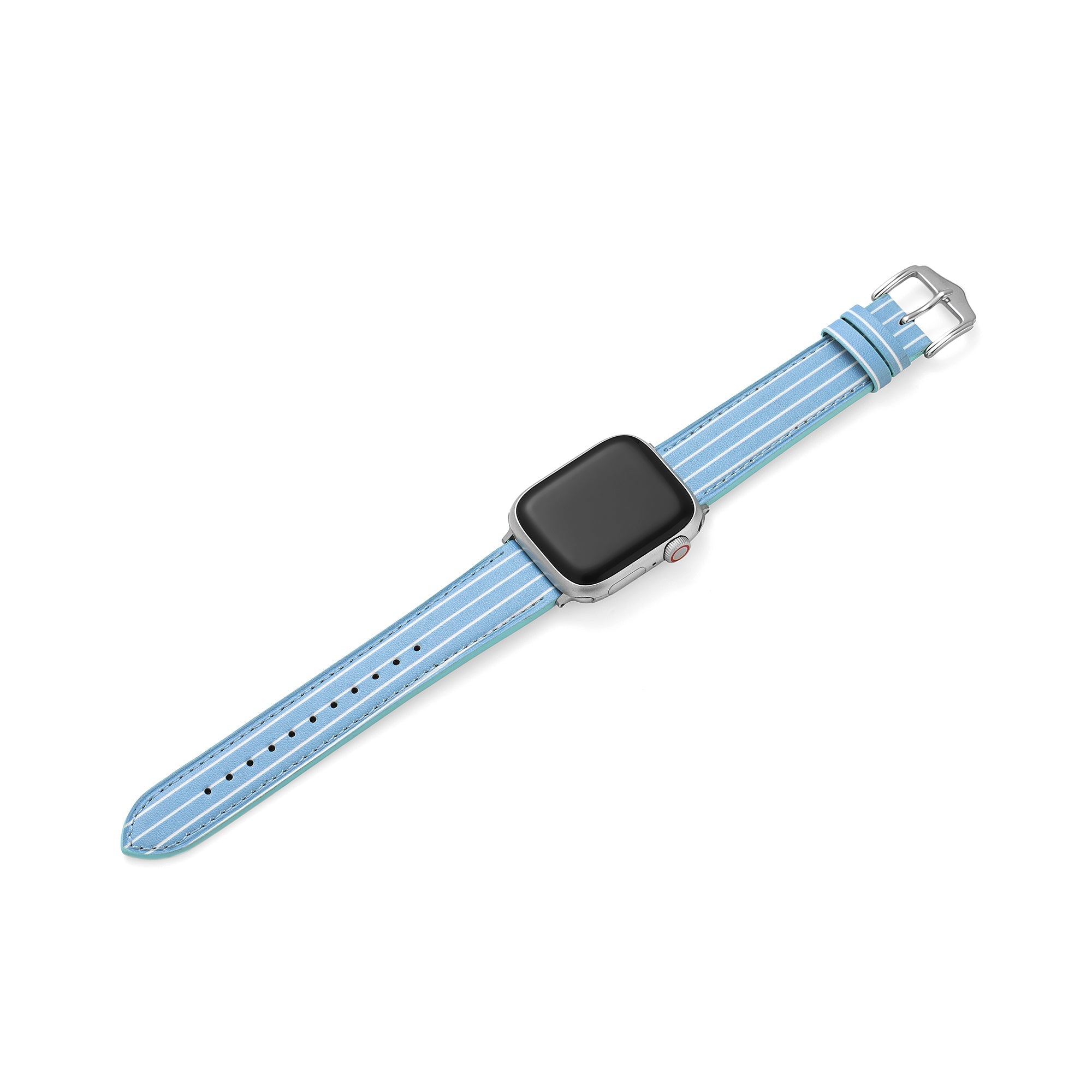 Striped Leather Watch Band for Apple Watch