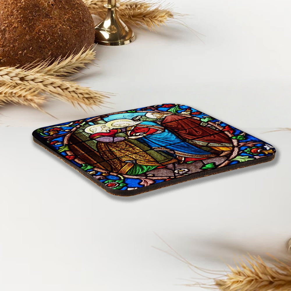 The Saves Retro Christian Wooden Printed Coasters