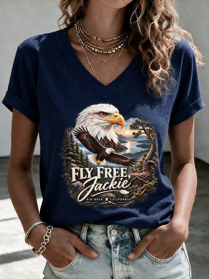 Women's Fly Free Jackie Printed T-shirt