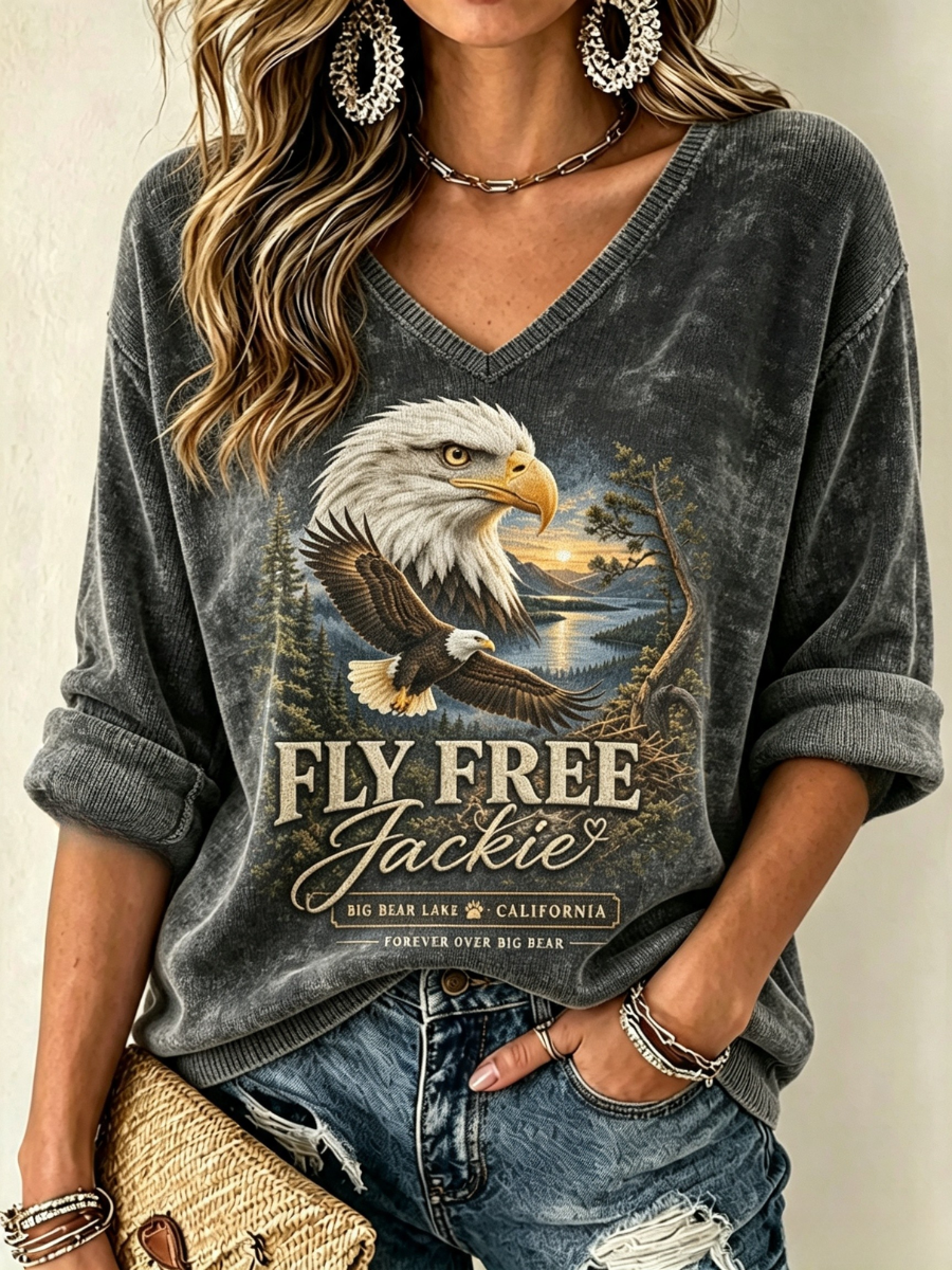 Women's Jackie Forever Our Queen Print Top