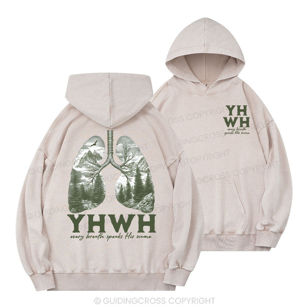YHWH Christian Washed Hoodie