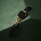 Camellia Chain Leather Watch Band for Apple Watch
