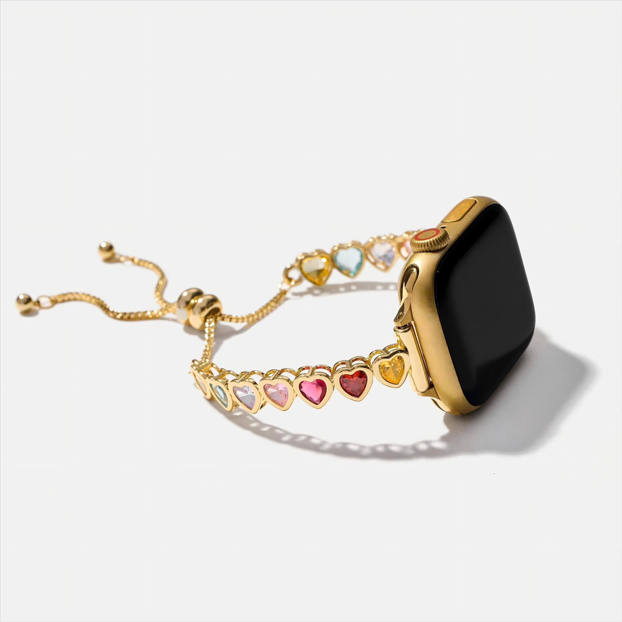 Rainbow Love 14k Gold / Platinum Plated Watch Band for Apple Watch