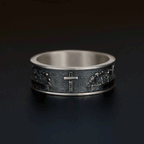 Last Supper Cross Christian Sterling Silver Band Ring