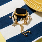 Coastal Pearl Charm Beaded Band for Apple Watch