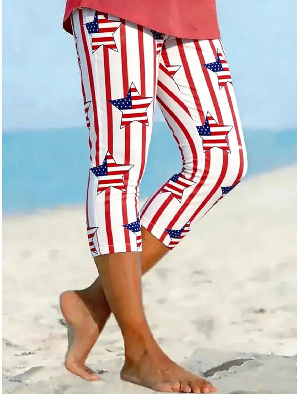 Ladies' Daily American 1776-2026 Founding Celebration Printed Casual Tights