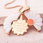 Hidden Message Daisy Locket Necklace Christian Jewelry