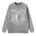 The Stone Was Rolled Away Retro Christian Washed Long Sleeve T-Shirt