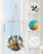 Oceanfire Dragon Light Suncatcher-Acrylic Window Art