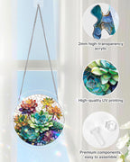 Dreamy Succulent Garden Light Suncatcher-Acrylic Window Art