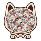 Morandi-Colored Cat/Dog Shaped Wooden Jigsaw Puzzle