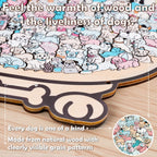Morandi-Colored Cute Dog Shaped Wooden Jigsaw Puzzle