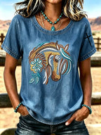 Women's Casual Print Short-Sleeve T-Shirt