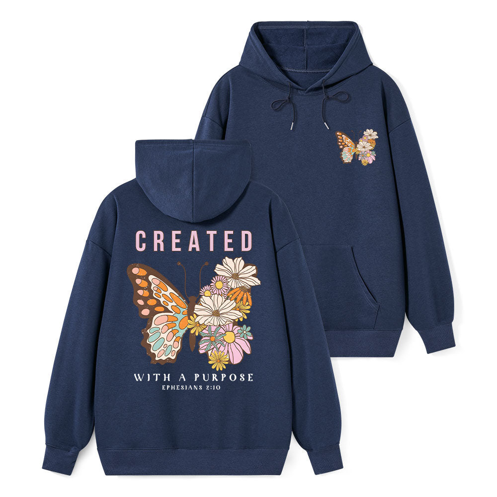 Created With A Purpose Classic Christian Hoodie