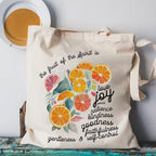 The Fruit Of The Spirit Is Love Christian Canvas Tote Bag