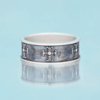 Cross Ring Christian Sterling Silver Band Ring