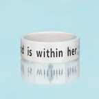 God is within Her - Bible Verse Psalm 46:5 Sterling Silver Band Ring