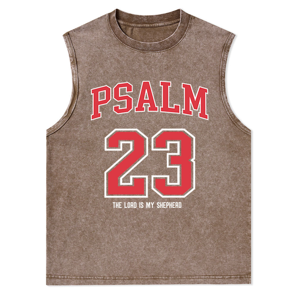 Psalm 23 Christian Washed sleeveless Tee