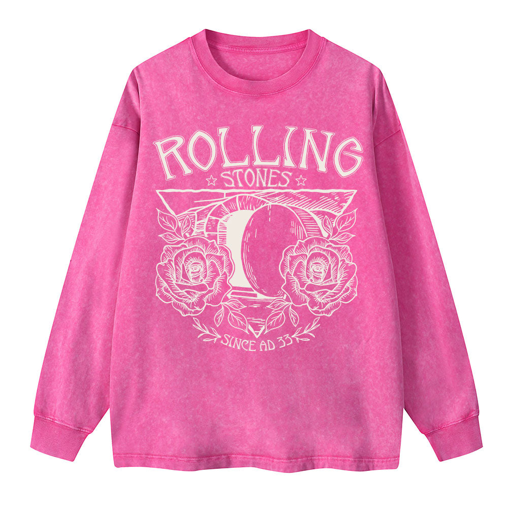 The Stone Was Rolled Away Retro Christian Washed Long Sleeve T-Shirt