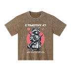 Fought The Good Fight Raccoon Kid Washed T-Shirt