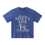 He Left The 99 To Rescues Me Kid Washed T-Shirt