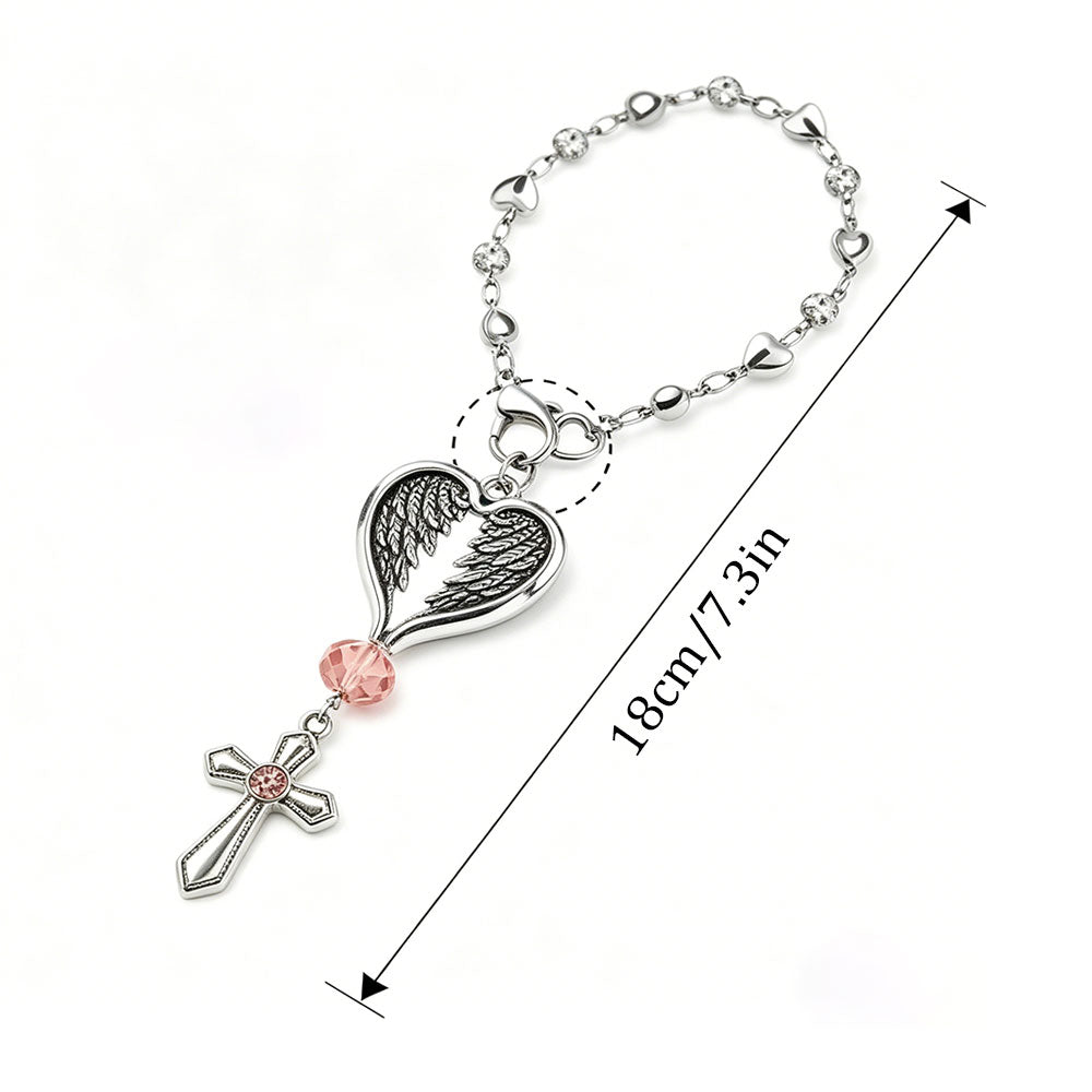 Holy Polished Angel Christian Keychain