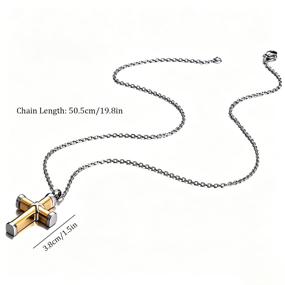 Openable Stainless Steel Cross Necklace