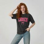 Chosen Christian Puff Printed Washed T-Shirt
