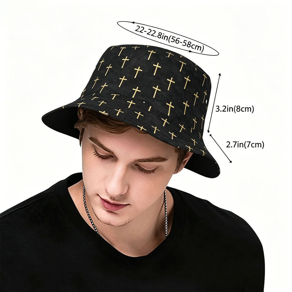 Simple Cross Christian Leisure Bucket Hat