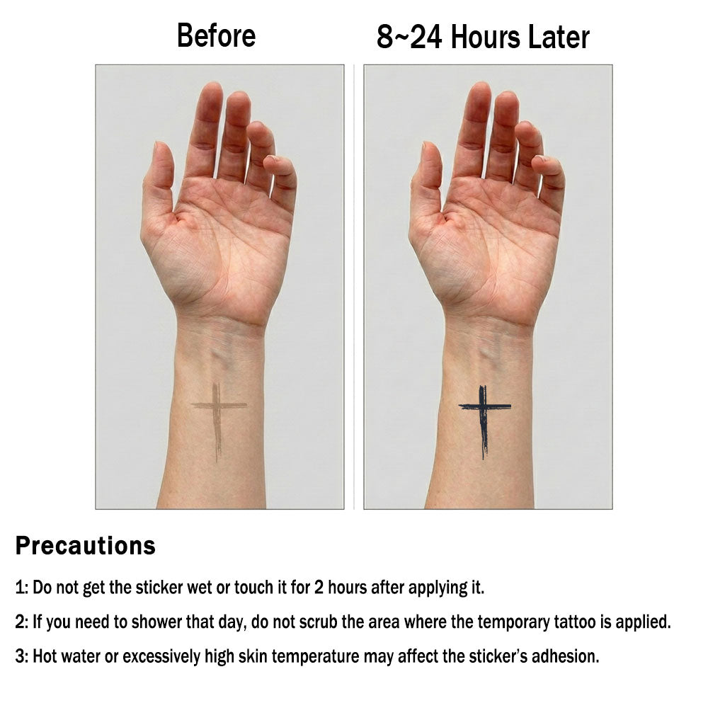 Faith Cross 12pcs Christian Temporary Tattoos